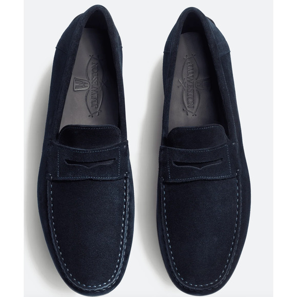 J.M. WESTON Ajaccio Suede Car Driving Shoe with Strap Leather 9 UK - Picture 3 of 4